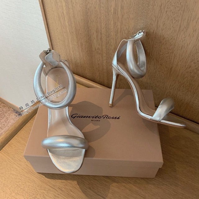 Gianvito Rossi專櫃款一字帶涼鞋 定制羊皮女士拖鞋 dx3604